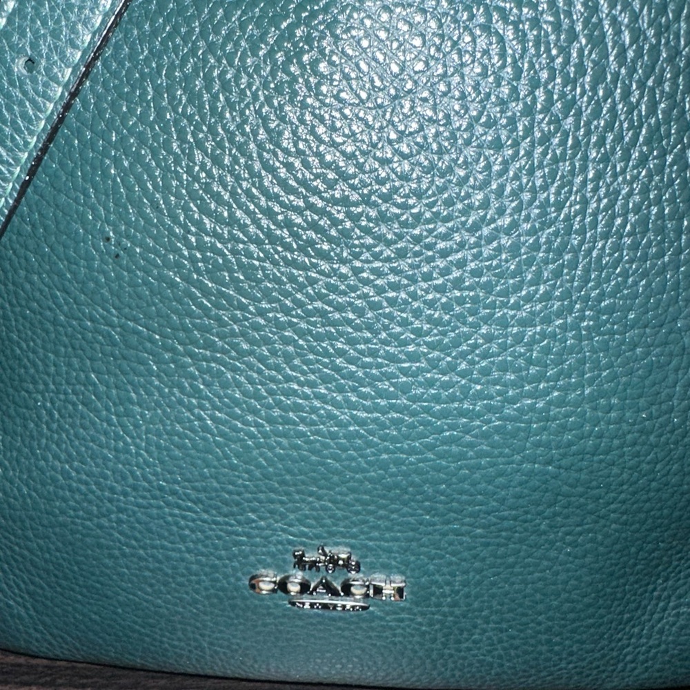 SOLD:  Coach Dark Teal Hobo Bag - Picture 4 of 11